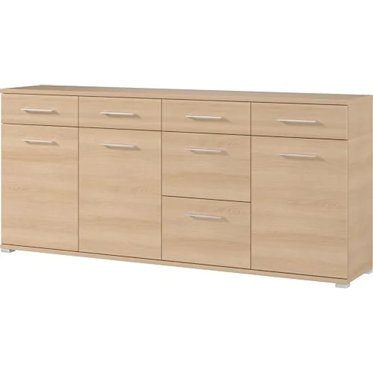Germania Sideboard 3779-653 GW-Predore, in Lindberg-Eiche, mit DREI Türen und sechs Schubkästen,192 x 87 x 40 cm (BxHxT)