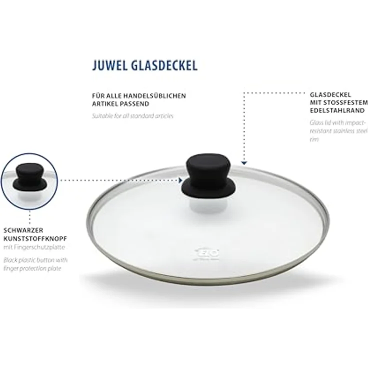 Glasdeckel ELO JUWEL D 28 cm weiß – Bild 3