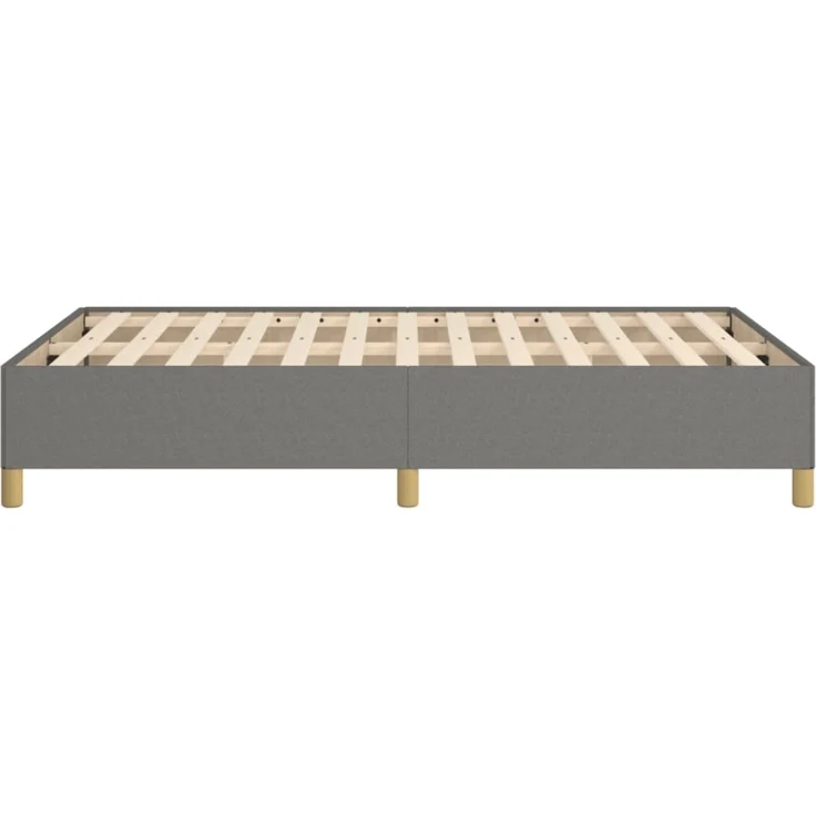 vidaXL Bettgestell ohne Matratze Dunkelgrau 120x190 cm Stoff 3269639 – Bild 4