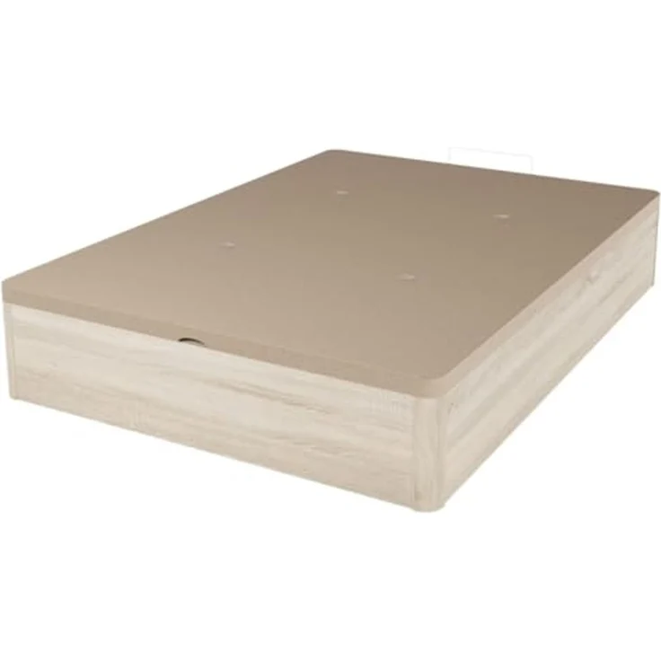 DUÉRMETE ONLINE Aufklappbares Bett, sehr verstärkt, großes Fassungsvermögen, mit atmungsaktivem Deckel, 105 x 190 cm, inkl. Werkzeug, Farbe: Cambria, Holz – Bild 5