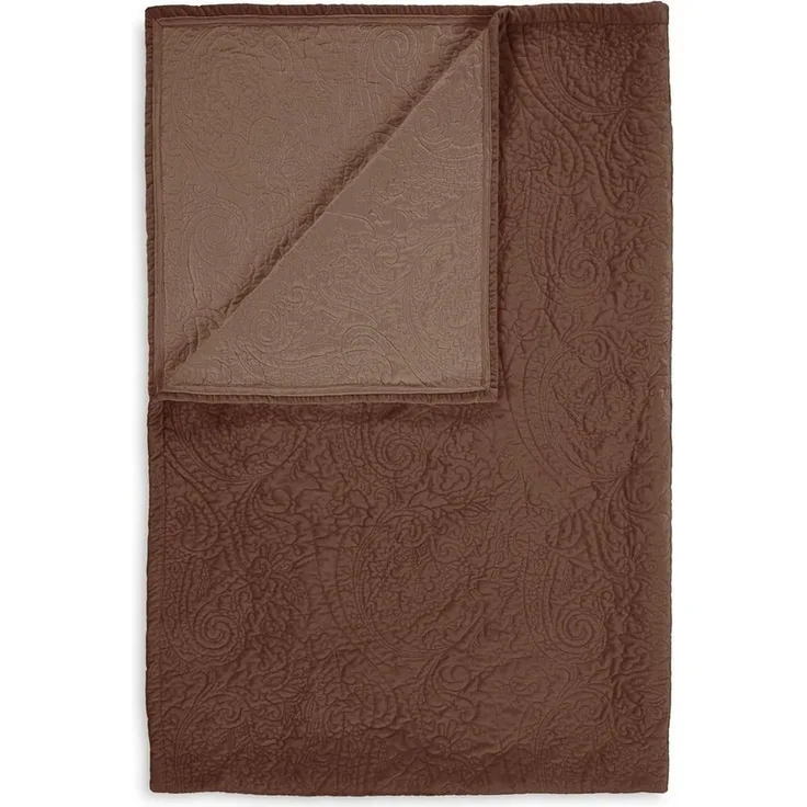 Essenza Tagesdecke Roeby, mit elegant gesticktem Paisley-Muster