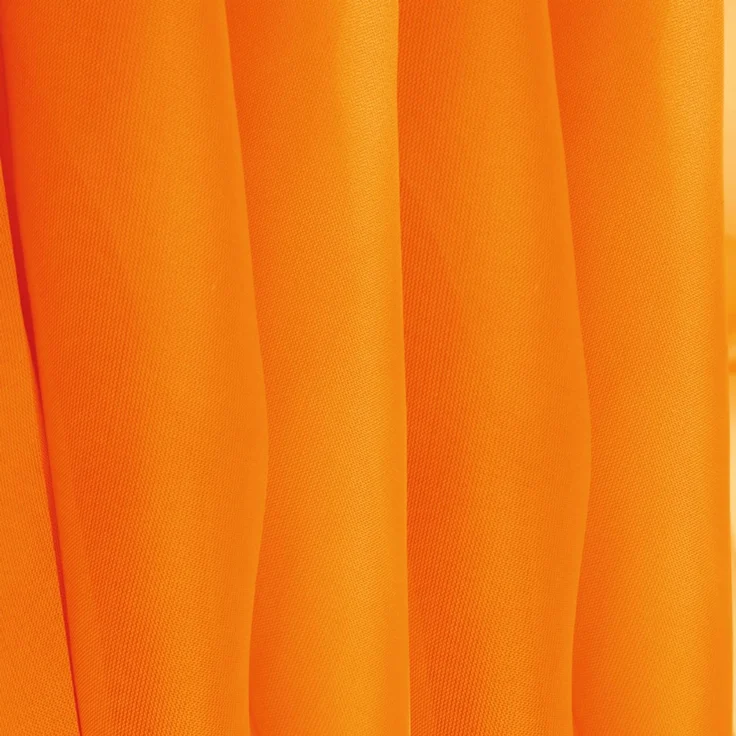 Ösen-Bistrogardine in B160cm x L60cm, transparente uni Scheibengardine Voile in vielen verschiedenen Farben erhältlich (hellorange - möhre) – Bild 4
