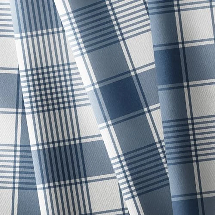 Yighty Buffalo Plaid ovale Tischdecke 152,4x213,3 cm, blau-weiß, rustikal im Landhausstil. Wasserdicht, Polyester, ideal für Bauernhaus, Küche, drinnen & draußen, Partys und Picknicks – Bild 6