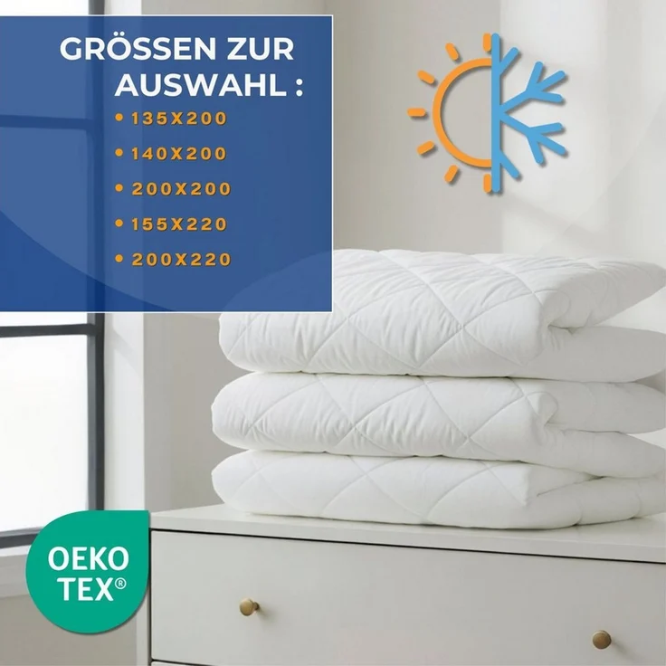 Amazinggirl Microfaserbettdecke Bettdecke - Duvet Bett Decke Steppdecke Schlafdecke Steppbettdecke, 135x200 cm, 140x200 cm, 155x200 cm, 200x200 cm, 200x220 cm, 220x240 cm – Bild 2