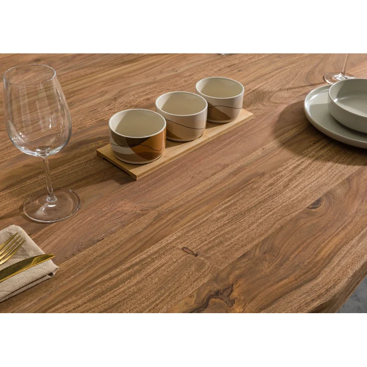Baumtisch Sheesham 240x100x79 natur gebeizt / Mikado-Beine anthrazit matt FREEFORM 5 – Bild 5