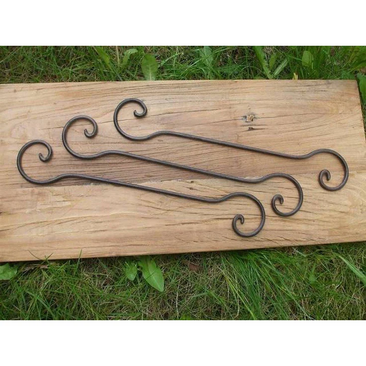 Deko-Impression S-Haken Geschmiedete Verlängerungshaken 6 Stück 40 cm Deckenhaken Eisen, (6-St) – Bild 1