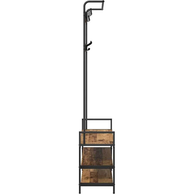 vidaXL Garderobenständer 95 x 34 x 184 cm Altholz Holzwerkstoff 879963 – Bild 6
