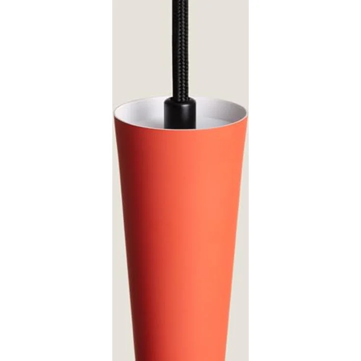 LEDKIA LIGHTING Hängeleuchte Lennon, Kegelförmiges Vintage-Design, Höhenverstellbares Kabel, Aluminium Metall, Terrakotta, Geeignet für E27-Glühlampen – Bild 4