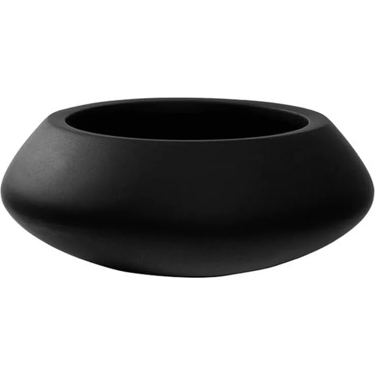 Pottery Pots Tara Schwarz, Durchmesser 30 cm, Höhe 12 cm