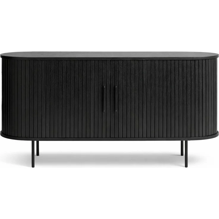Liadomo Sideboard Uriel, Kommode, Stauraummöbel, 140 oder 180 cm Breite, Furnier in Echtholz, Schiebetüren, Lamellen-Optik, vier Farben – Bild 1