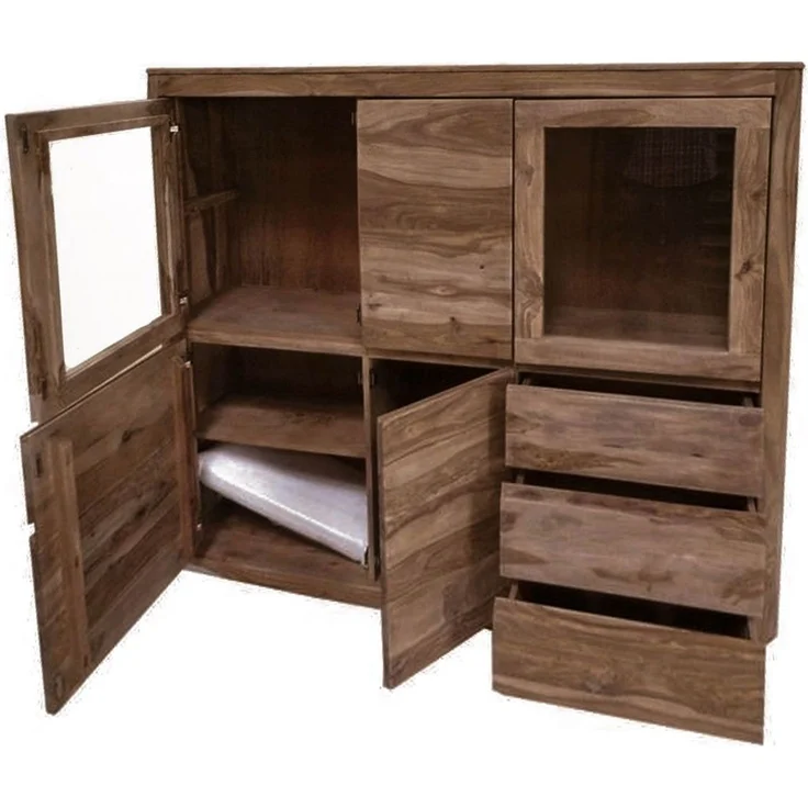 Highboard Sheesham 166x40x145 smoked cherry gebeizt TORONTO #104 – Bild 5