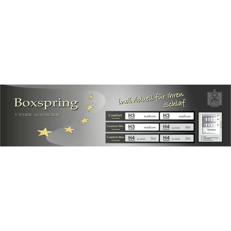 Jockenhöfer 'Capello' Boxspringbett, 180x200 cm, Flachgewebe Beige – Bild 3