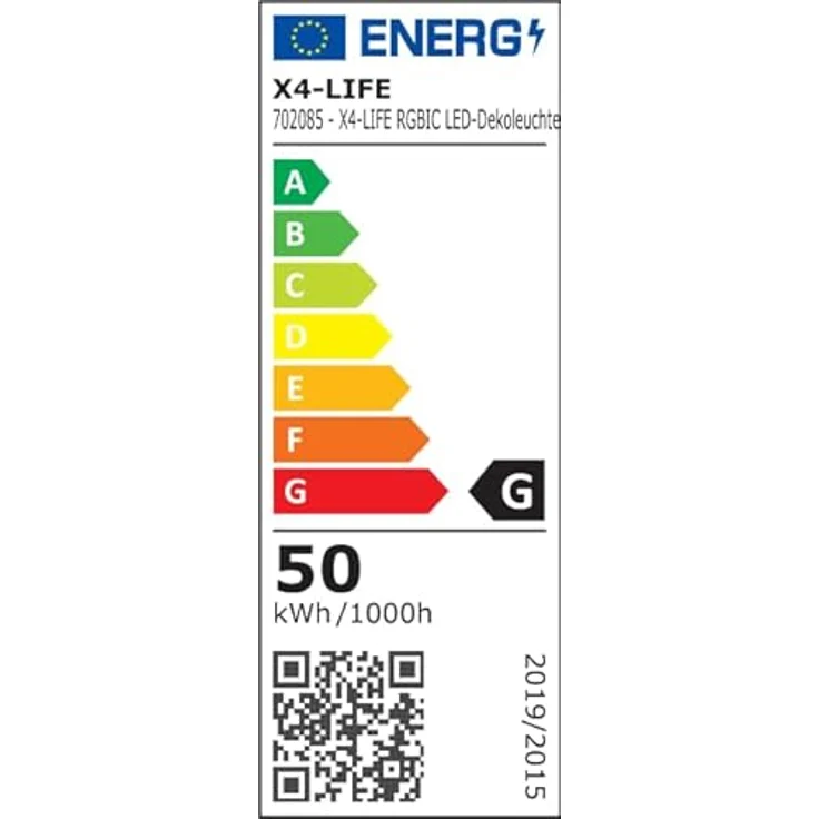X4-LIFE X4-LIFE RGBIC LED-Dekoleuchte aus 6 magnetischen Elementen, Musik-Synchronisation, dimmbar, Auto-Modus, 7 statische Farben + Weißlicht – Bild 5