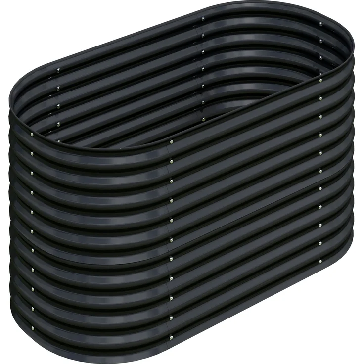 Hochbeet Stahl Oval S 160 x 80 x 80 Anthrazit – Bild 4