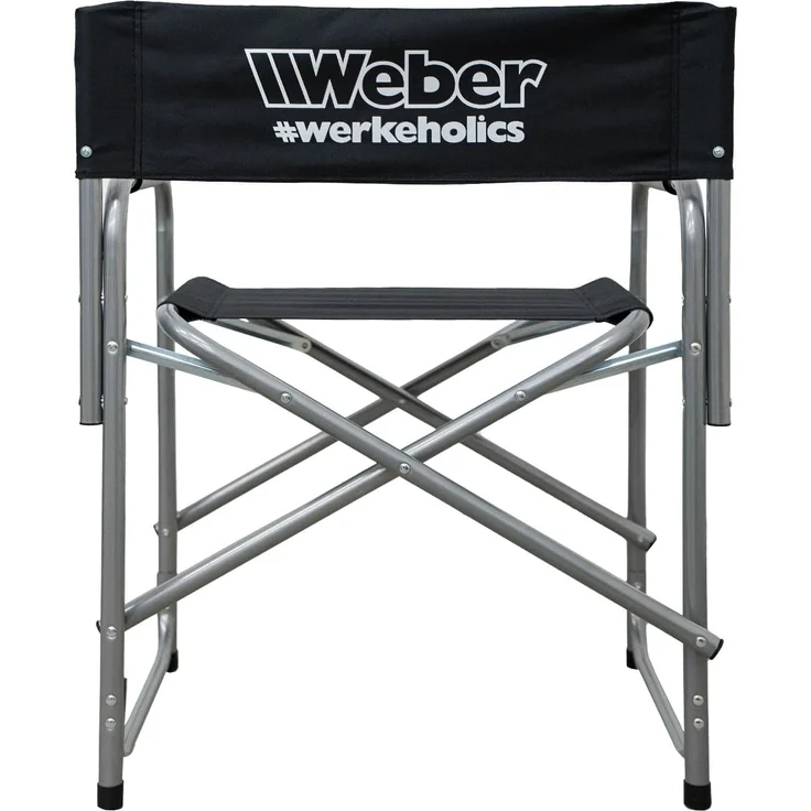 Weber GmbH Klappstuhl Weber #Werkeholics Regiestuhl schwarz (1 St), bis 100kg, XXL Campingstuhl, extra breite Sitzfläche – Bild 3