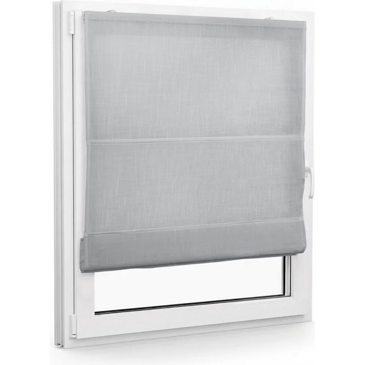 Victoria M. Raffrollo Klemmfix Ivora Premium Raffrollo 40x130cm Grau Blickdicht, mit Klemmträger, ohne Bohren, freihängend, Ohne Bohren – Bild 2