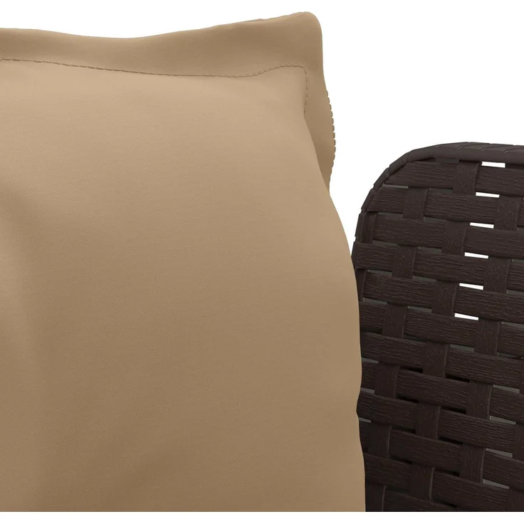 vidaXL 1-Sitzer Sessel mit Kissen Rattan-Look PP Braun 8011874 – Bild 6