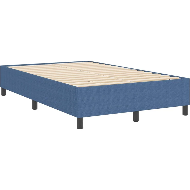 vidaXL Plattformbettgestell Blau 120 x 200 cm Cordstoff 3337405 – Bild 7