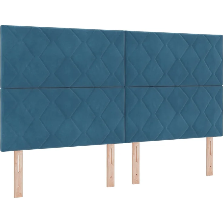 vidaXL LED-Speicherbett mit Matratze Dunkelblau 180 x 200 cm Samt 3460210 – Bild 5