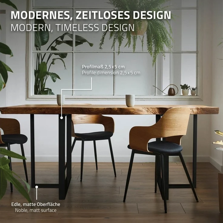 ML-DESIGN Tischbein 2er Set Tischgestell Bankkufen Tischkufen Möbelfüße aus Stahl, Kufengestell Bankkufen für Couchtisch/Sitzbank DIY-Projekte – Bild 3