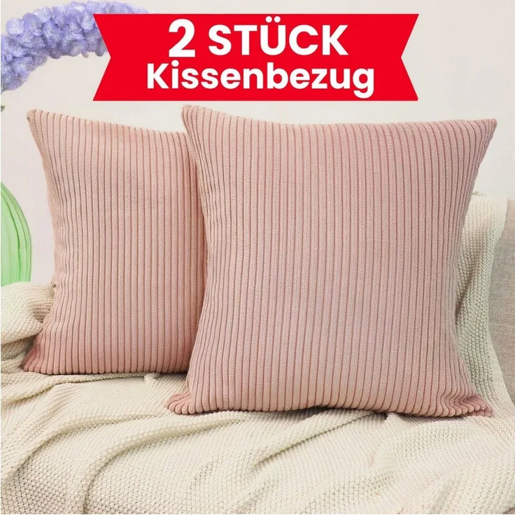 Amilian Kissenbezüge - 2er Set Kissenbezug - Kissenhüllen - Zierkissenbezüge, (2 Stück), 40x40 cm, Kissenhülle für Sofakissen, Dekokissen, Kissen, Zierkissen