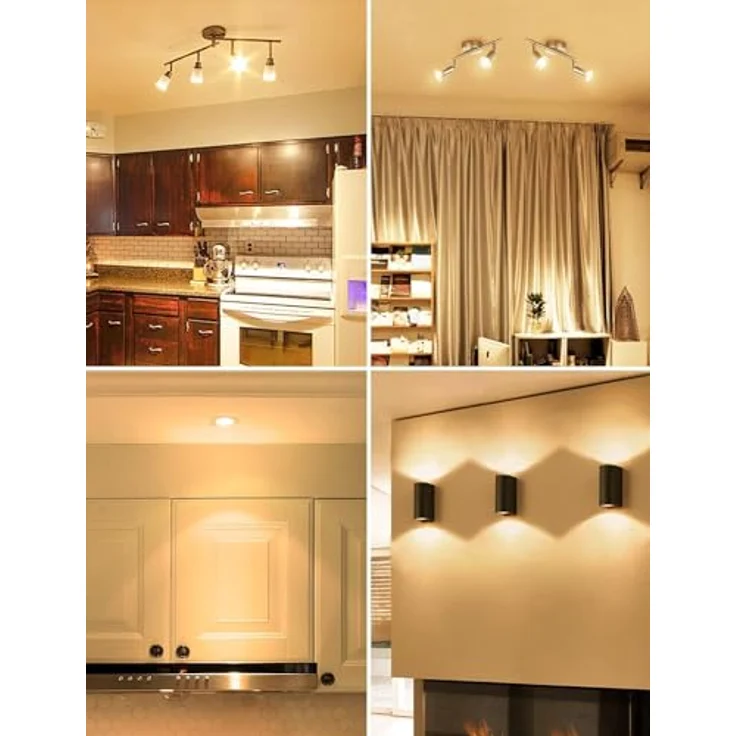 Lepro GU10 LED Warmweiss 4W Lampe, 2700K Warmweiß, 345 Lumen, 100° Abstrahlwinkel, Dimmbar Reflektorlampe, Energiesparendes LED Leuchtmittel für Wohnzimmer, Küche, Schlafzimmer, 10 Stück – Bild 6