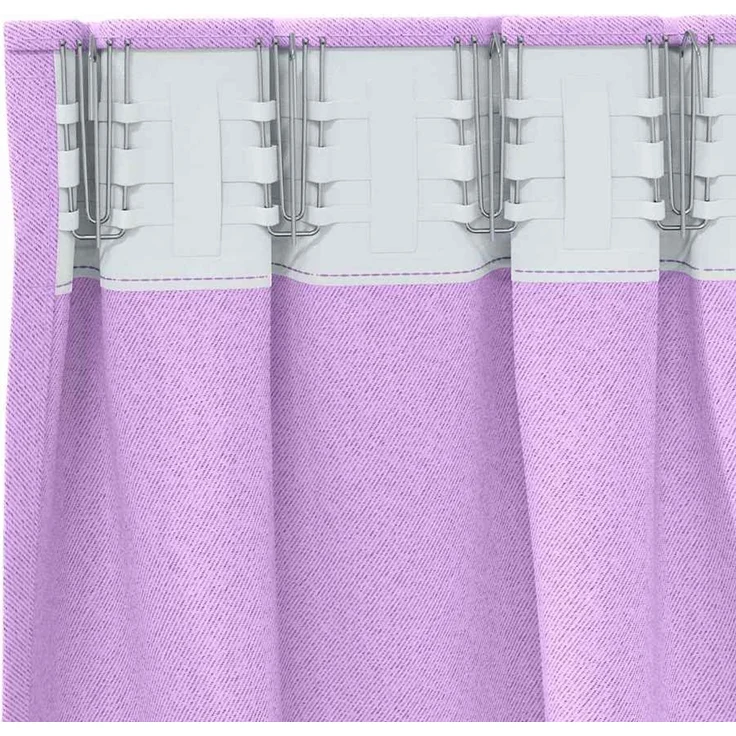 vidaXL Verdunkelungs-Vorhänge mit Ringen 2 stk. Lila 175 x 140 cm 4107489 – Bild 5