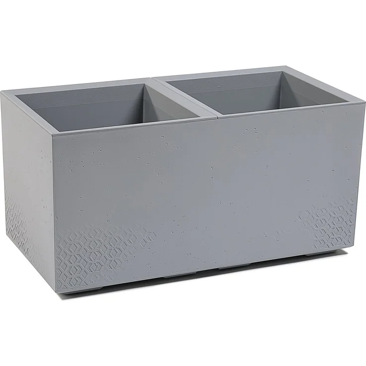 ONDIS24 Pflanzkübel Caro Beton Optik Blumenkübel mit Rollen aus Kunststoff 100% Recycled, frostsicher und UV-beständig – Bild 1