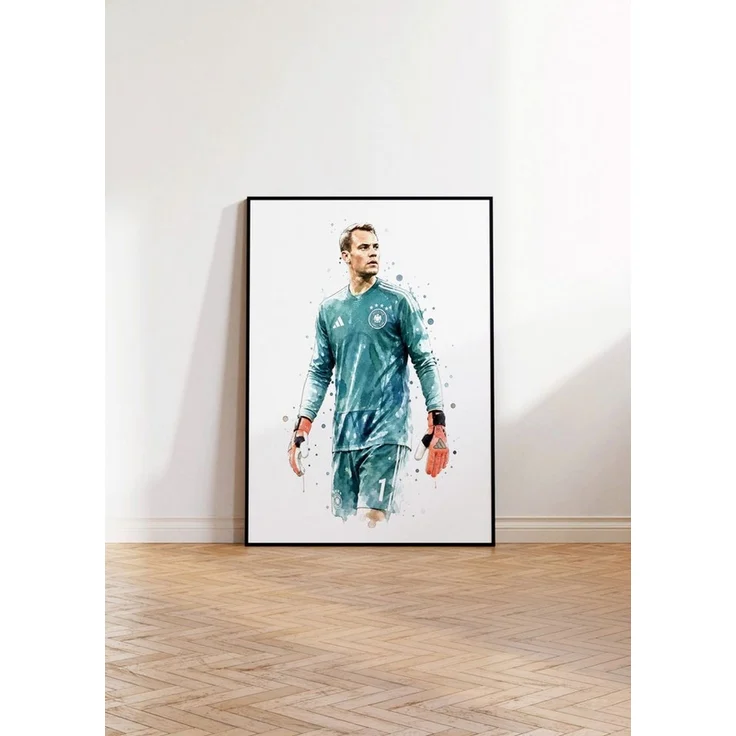 JUSTGOODMOOD Poster Deutschland Fussball Geschenkidee Aquarell Sport Wandbild Deko Print o, (1 St) – Bild 4