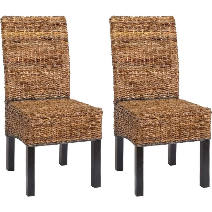 MCW Esszimmerstuhl Loiret-2 (Set, 2 St), 2er-Set, Bananengeflecht, wahlweise mit oder ohne Kissen – Bild 1