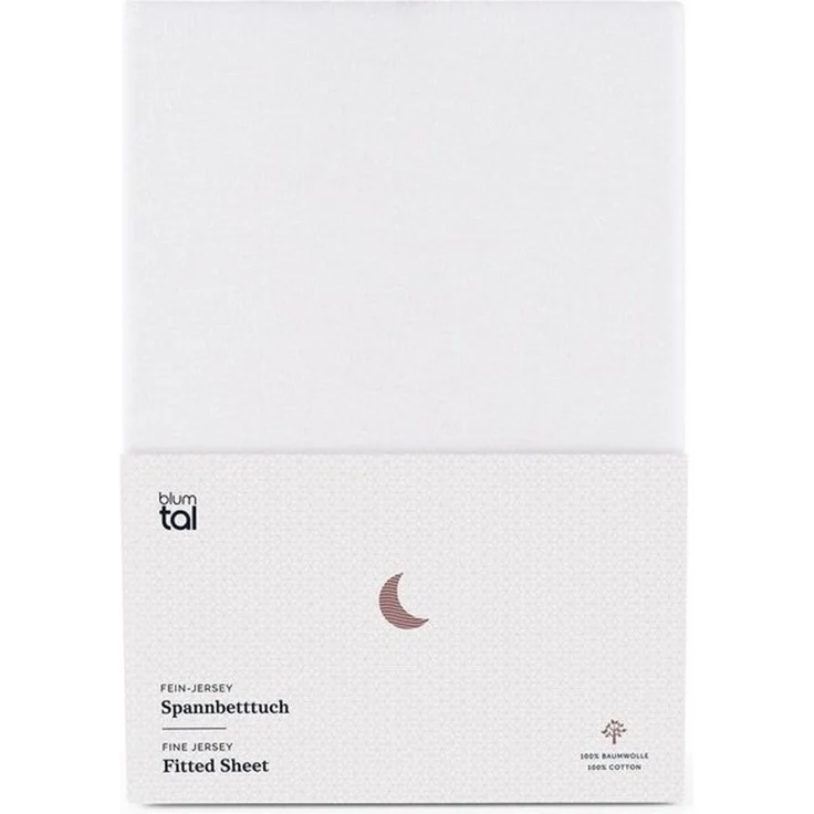 Blumtal® Premium Spannbettlaken 100x200 cm Jersey Boxspringbetten - OEKO-TEX zertifiziertes Bettlaken 100x200 cm Baumwolle 100% - Spannbetttuch 100x200 für Boxspringbetten/100x200 Spannbettlaken - Weiß – Bild 4