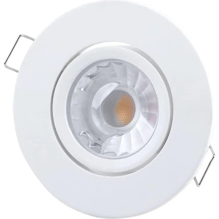 LED Einbauleuchte, weiß, schwenkbar, IP21, D 8,5 cm