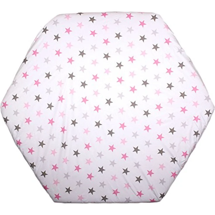 Spannbettlaken für 6-eck Laufgitter Matratze 120x105 cm Baby Kinder Laufstall Baumwolle D13 – Bild 3