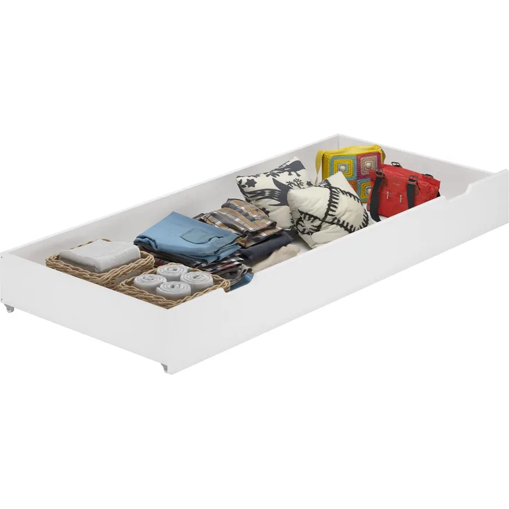 Bettkasten für unsere Einzelbetten und Seniorenbetten - Kiefer weiß - 90.10-S4W