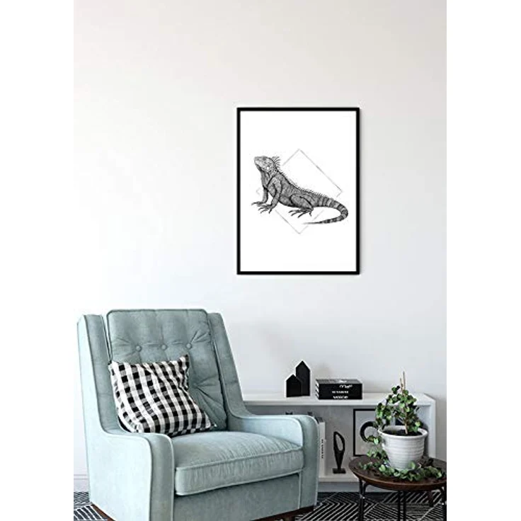 Komar Iguana White Wandbild, Poster 30 x 40 cm, fotorealistischer Kunstdruck auf Premium-Poster Fotopapier, ohne Rahmen, für Wohnzimmer und Schlafzimmer – Bild 4