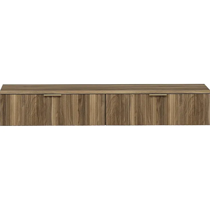 Vente-unique - FRALYN Büromöbel Holz, Platte Braun - B 45 cm x H 20 cm x L 110 cm – Bild 6
