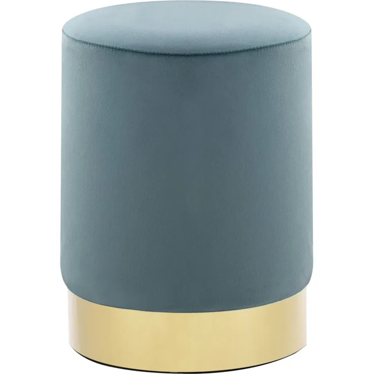 vidaXL Hocker Hellblau und Golden Samt 28 x 36 cm 249840