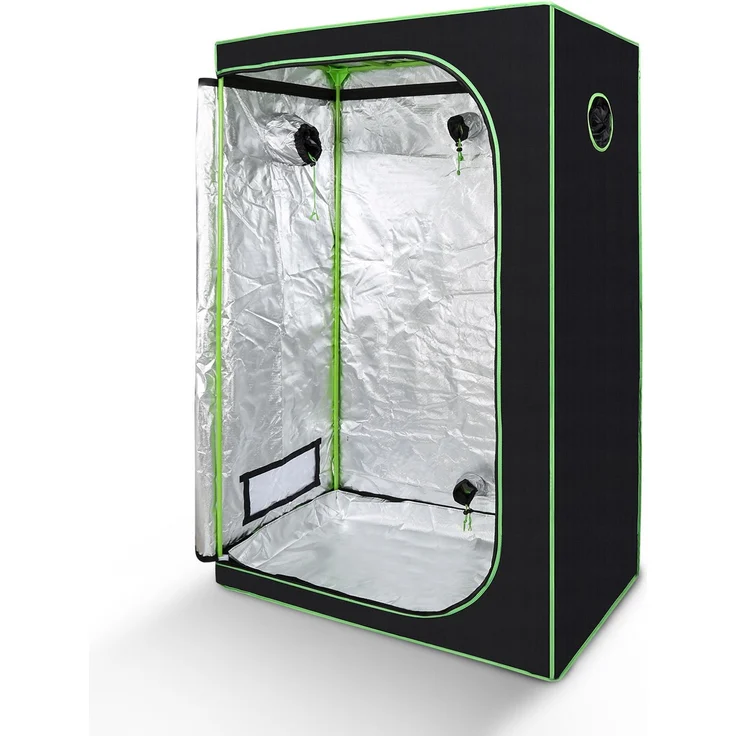 Eikuavons Growbox 120x60x180cm Professionelles Growzelt, ideal für Tomaten Salat Kräuter, Polyestergewebe, schwarz – Bild 1