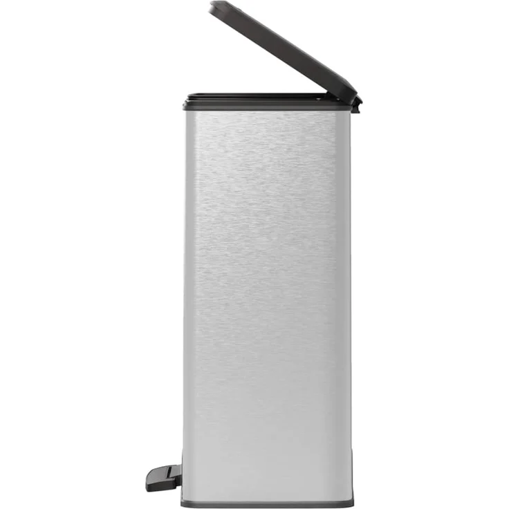 Curver Tretmülleimer Deco Rechteckig 65L Silbern 443822 – Bild 5