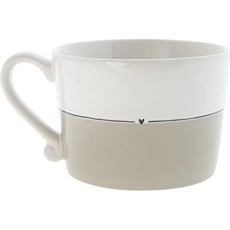 Bastion Collections Tasse Beige Titan, Keramik, Spülmaschinengeeignet, Weiß, Motiv: Zebra, Höhe: 7cm – Bild 2