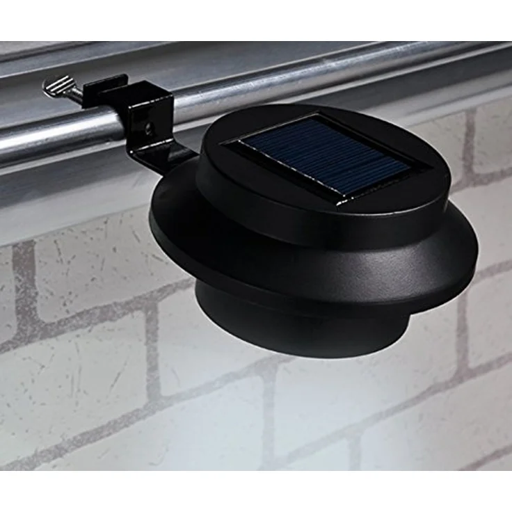 Haushalt International Außen-Deckenleuchte LED Solar Dachrinnenleuchten Farbe: schwarz, 2er-Set – Bild 2