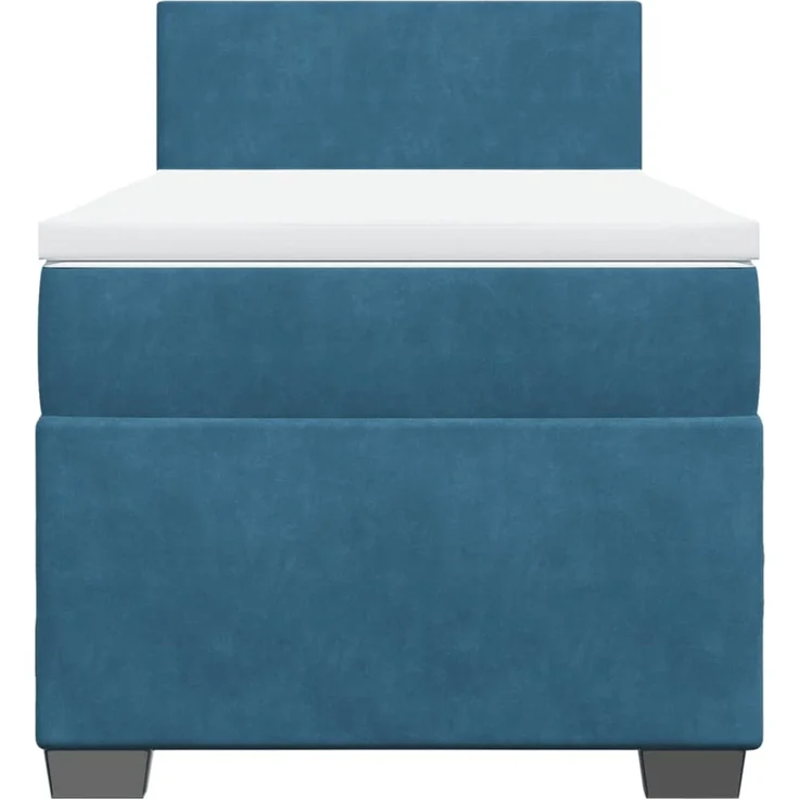 vidaXL Boxspringbett mit Matratze Blau 90x190 cm Samt 3288484 – Bild 6
