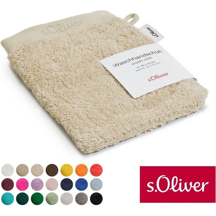 s.Oliver Waschhandschuh s.Oliver, Premium Qualität, 600 gr/m², auch als Sets erhältlich, Walkfrottier (1-St), große Farbauswahl, auch als Duschtuch, Handtuch, Gästetuch – Bild 1