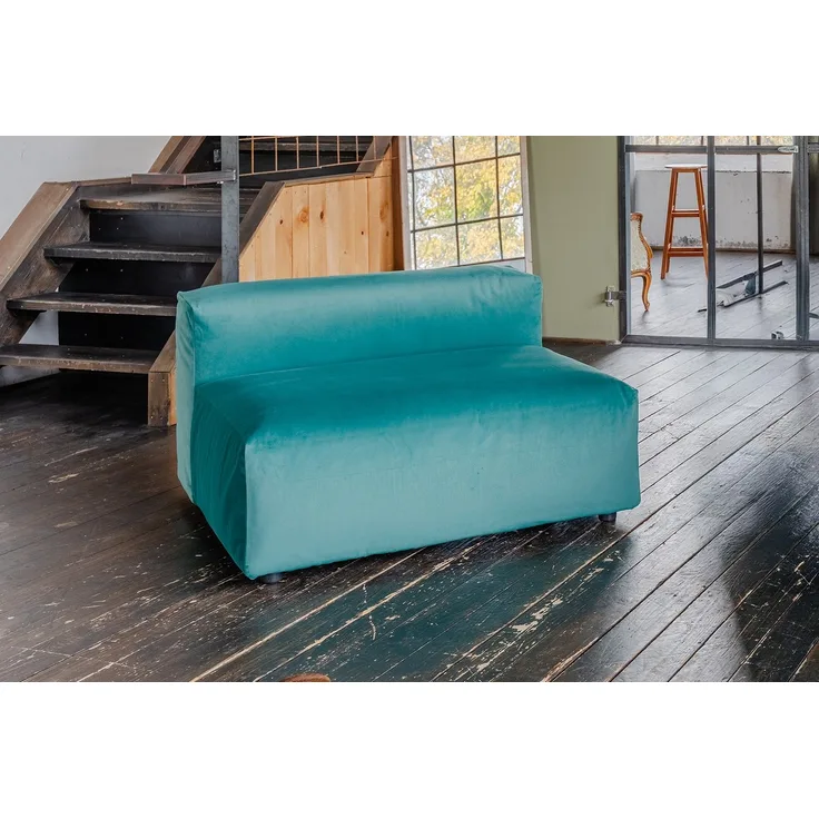 KAWOLA Sessel MIA Velvet grün 72 x 120 x 120 cm