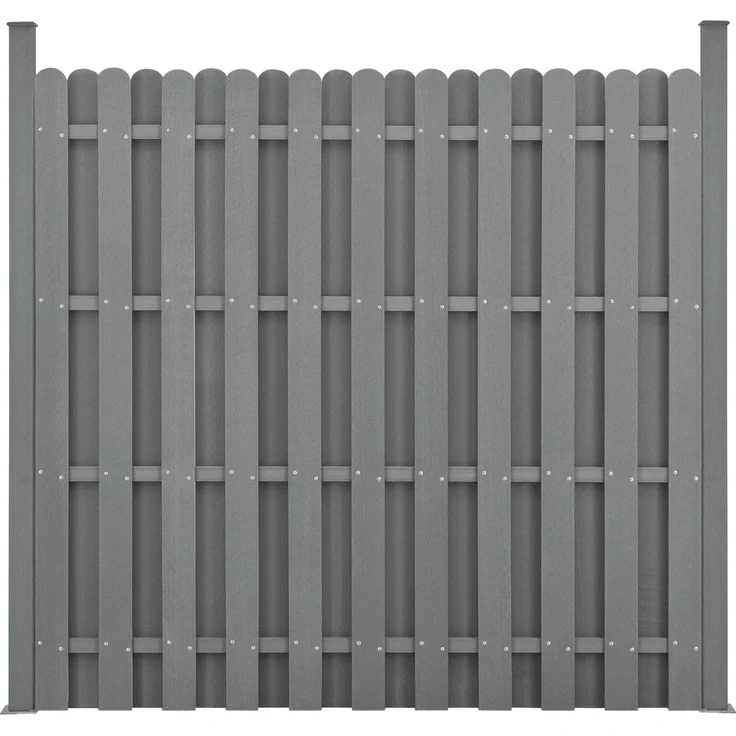 WPC Gartenzaun Langero 185x932 cm Grau neu. holz – Bild 3