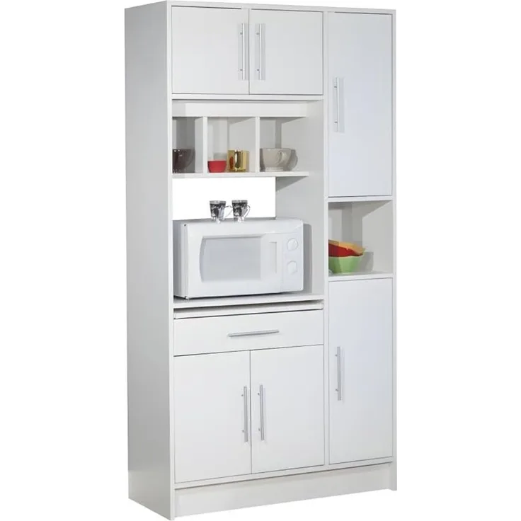 Symbiosis 8070x2121a80 Servierwagen Buffet Mikrowelle Holz weiß 88 x 180 x 40 cm