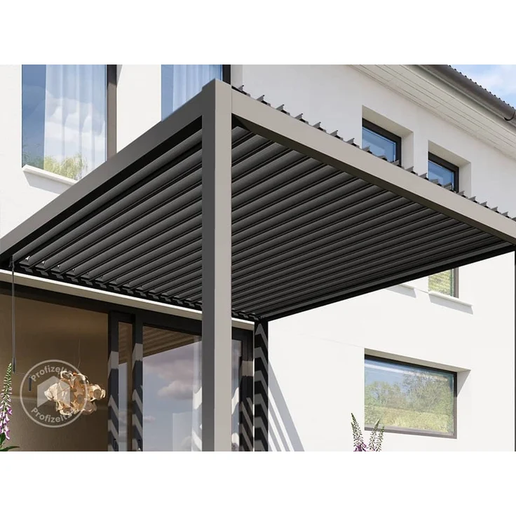 PRIMEYARD Pergola, Aluminium / Stahl grau, 3x3 m – Bild 6
