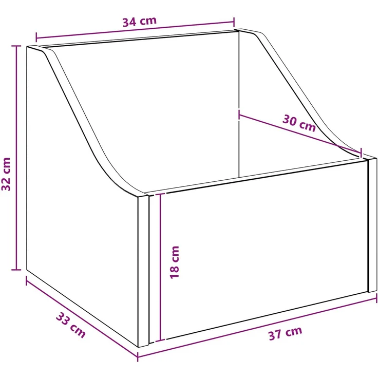 vidaXL LP Plattenbox 2 stk. Sonoma-Grau 37 x 33 x 32 cm Holzwerkstoff 8012773 – Bild 9