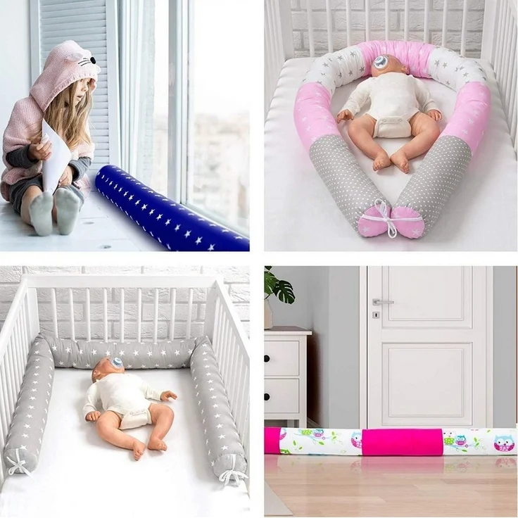 Amilian Nestchenschlange Bettschlange 210cm - Seitenschläferkissen - Nestschlangen, (Nestchenschlange für Kinderbett, Nestchen, Bettumrandung als Kopfschutz, Kantenschutz für Ihr Babybett), Nestchen - Bettumrandung als Kopfschutz - Kantenschutz für Bab... – Bild 3
