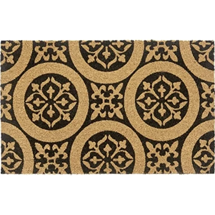 HANSE Home Fußmatte Ornaments, Türmatte, rechteckig, Höhe: 15 mm, Kokos, Schmutzfangmatte, Outdoor, Rutschfest, Innen, Kokosmatte, Flur